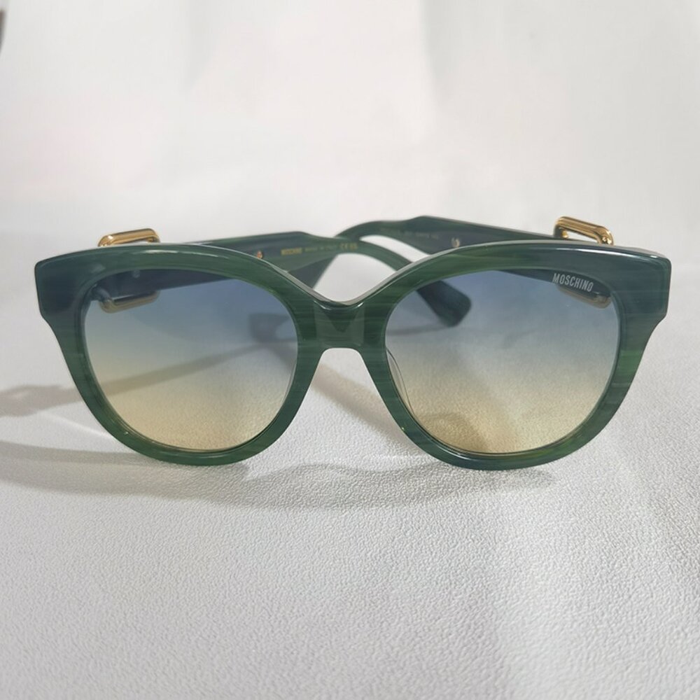 Moschino Green Gradient Sunglasses For Men And Women - Picture 2 of 10